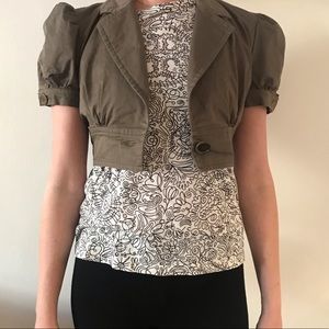 VINTAGE Trina Turk Cap Sleeved Cropped Jacket